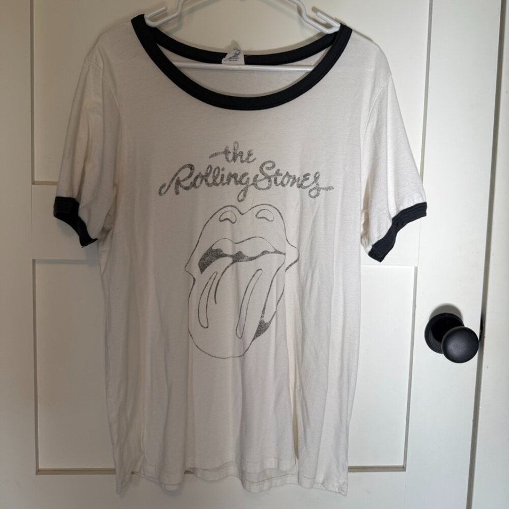 Rolling Stones Graphic Tee - White and Black